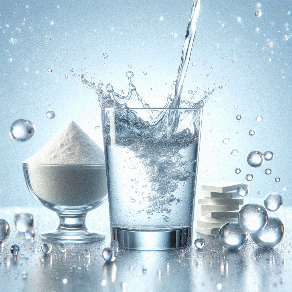 collagen powder in clean water