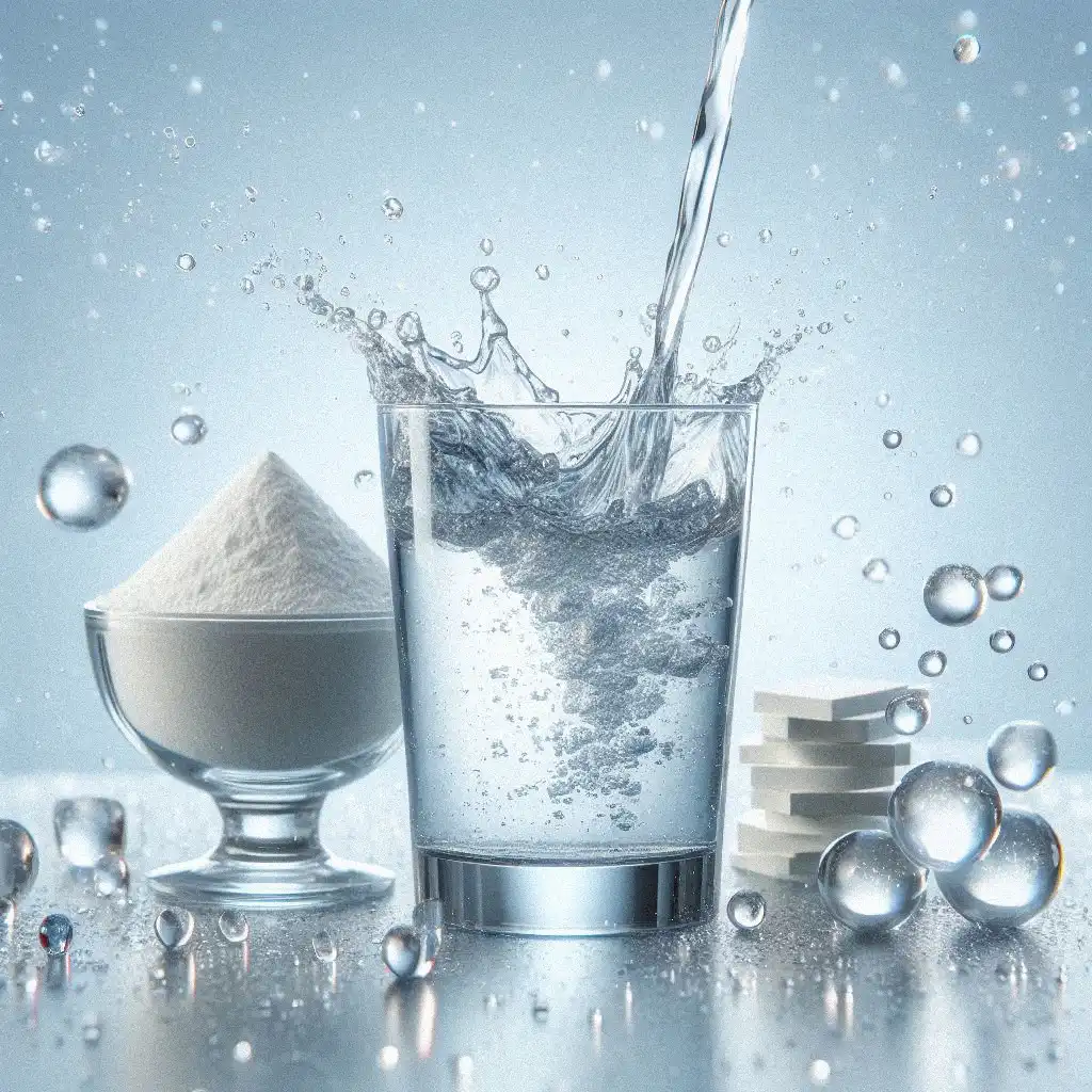 coll_water collagen powder in clean water