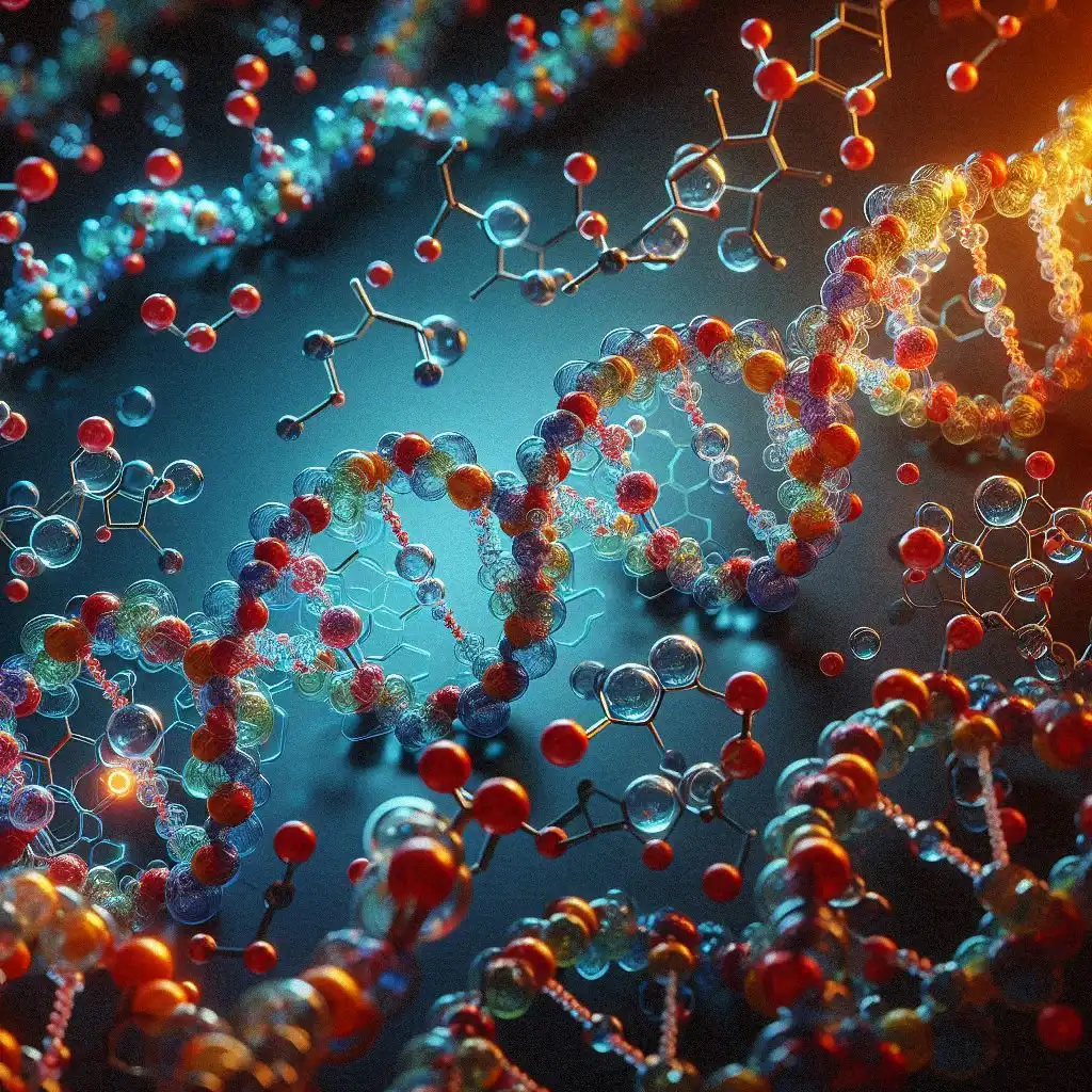 dna_cells Collagen peptide molecule illustration